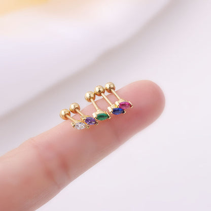 Marquis Gemstone Sleeper Earrings