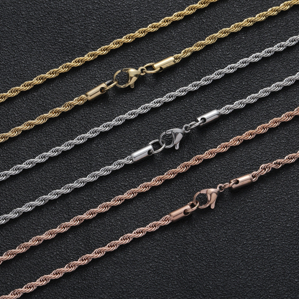 Collier chaîne en corde