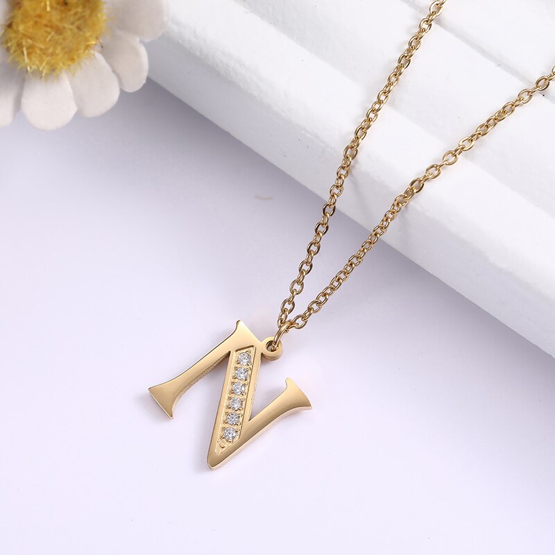 Collier satellite avec lettres en cristal