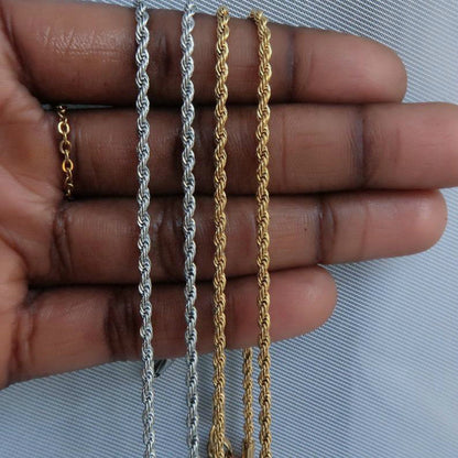 Collier chaîne en corde