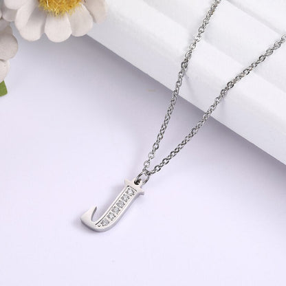 Collier satellite avec lettres en cristal