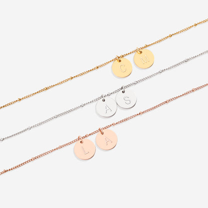 Collier délicat avec disque initial