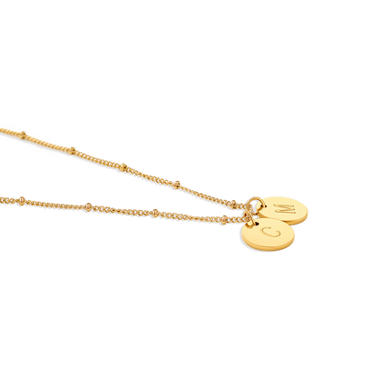 Collier délicat avec disque initial