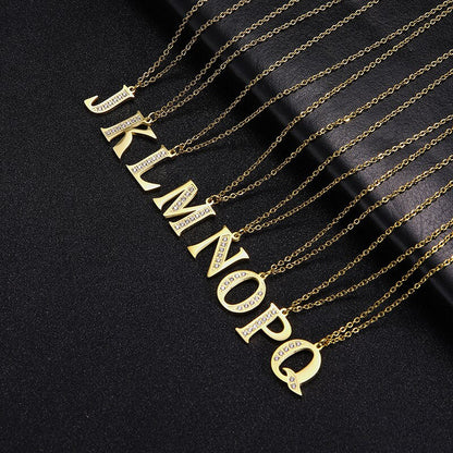 Collier satellite avec lettres en cristal