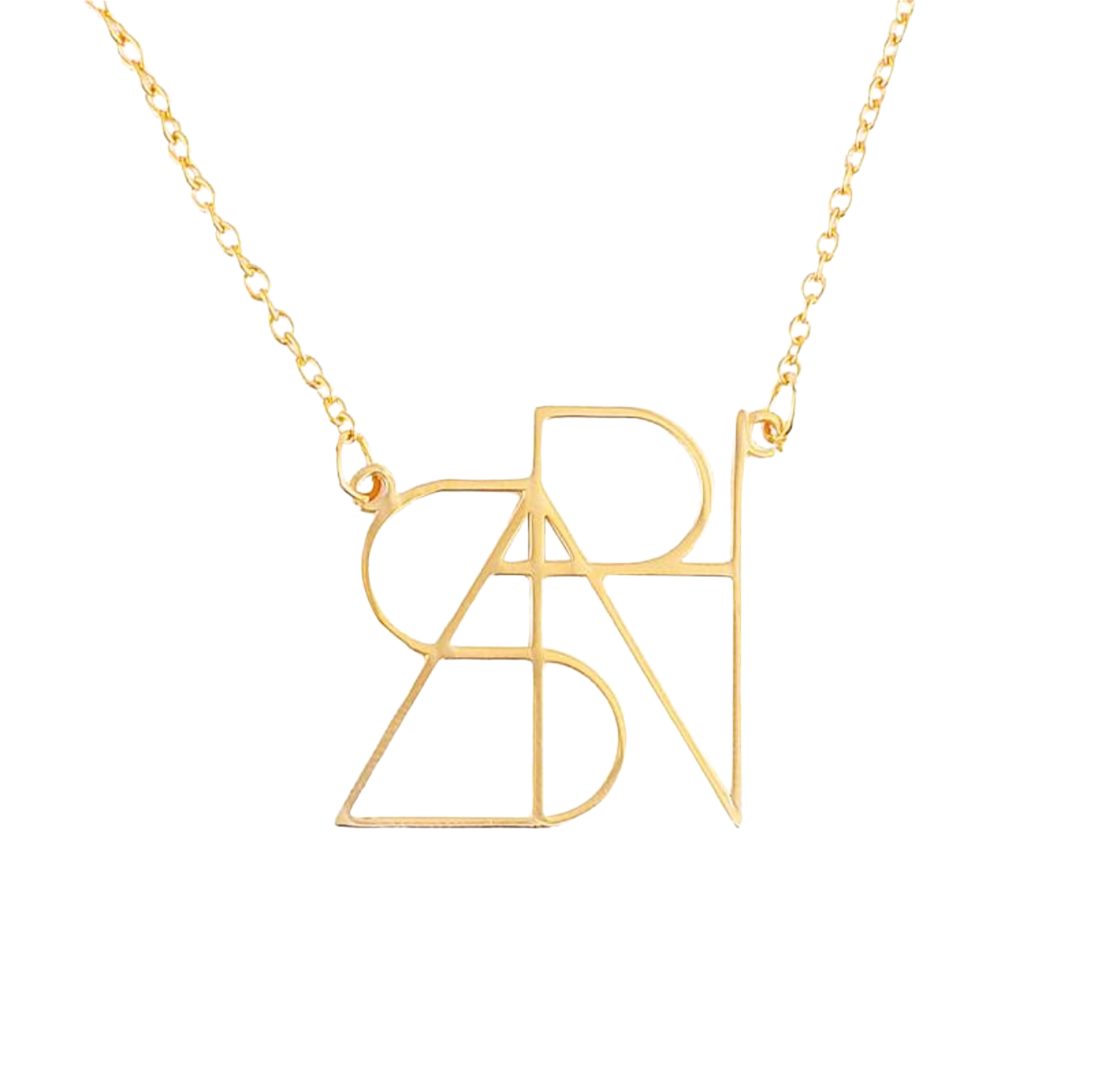 Collier minimaliste avec nom et monogramme