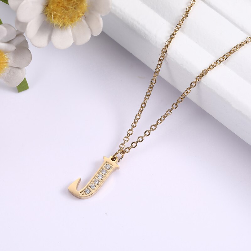 Collier satellite avec lettres en cristal