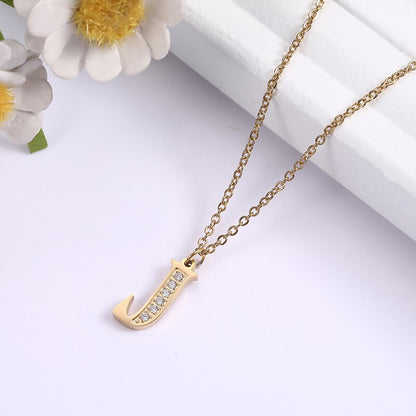 Collier satellite avec lettres en cristal