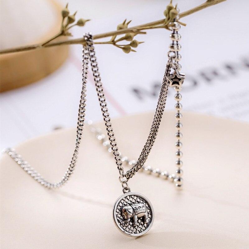 Collier éléphant en argent - Symbole de chance et de fortune