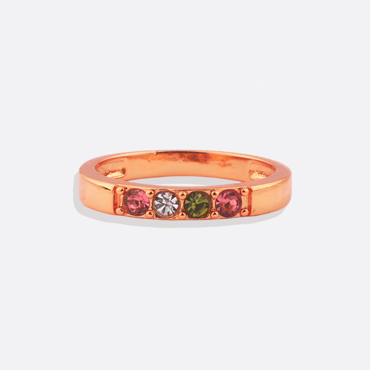 Bague empilable avec pierres de naissance