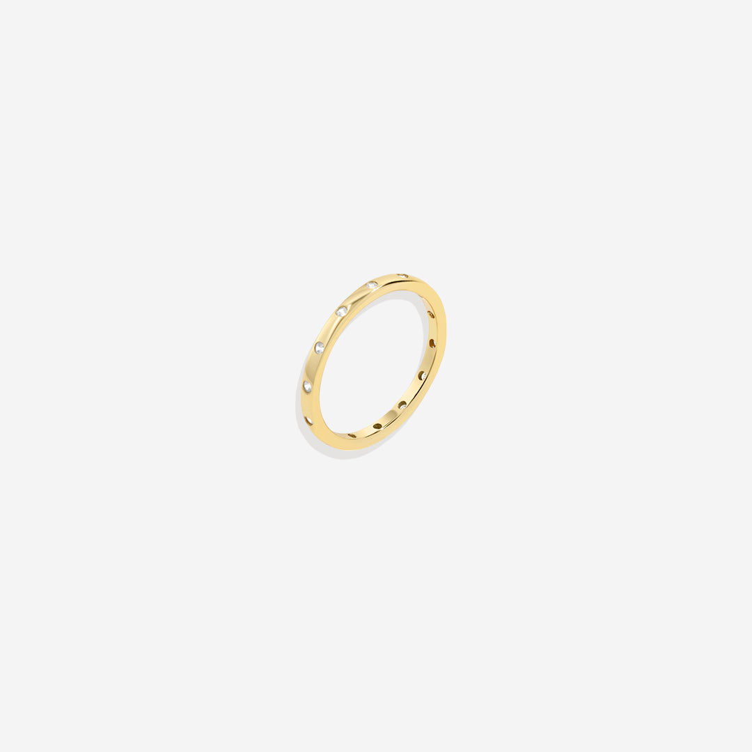 Petite bague empilable sertie de lunette