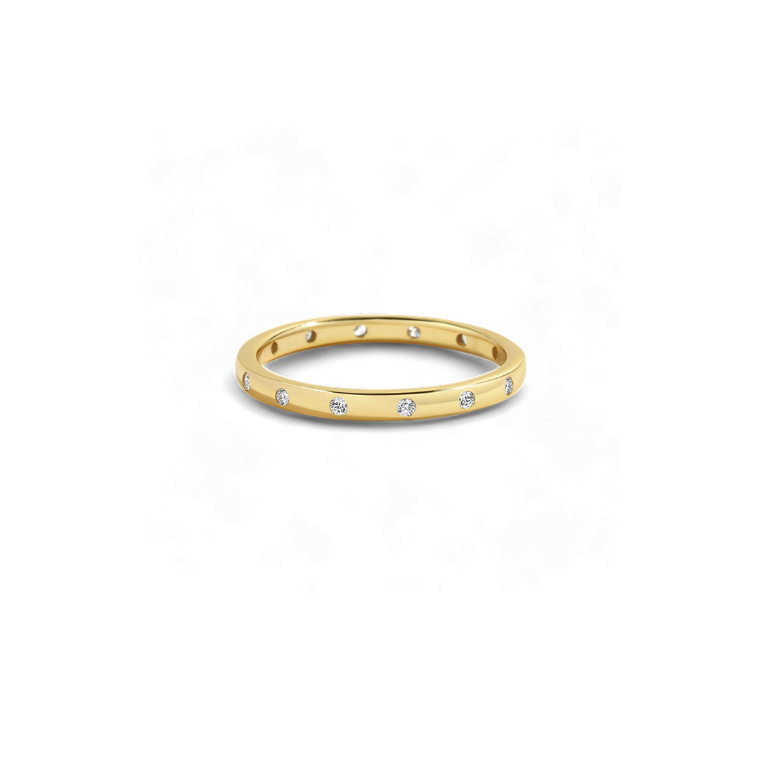 Petite bague empilable sertie de lunette
