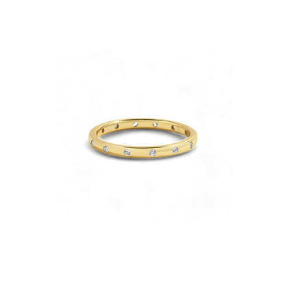 Petite bague empilable sertie de lunette