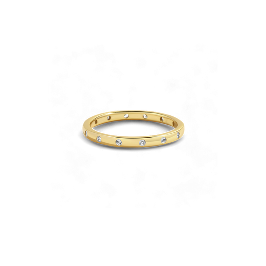 Petite bague empilable sertie de lunette