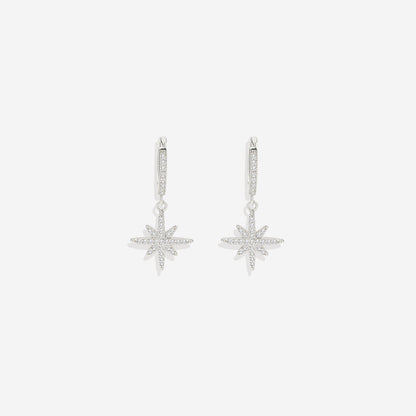 Boucles d'oreilles créoles en forme de goutte d'étoile