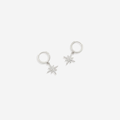 Boucles d'oreilles créoles en forme de goutte d'étoile
