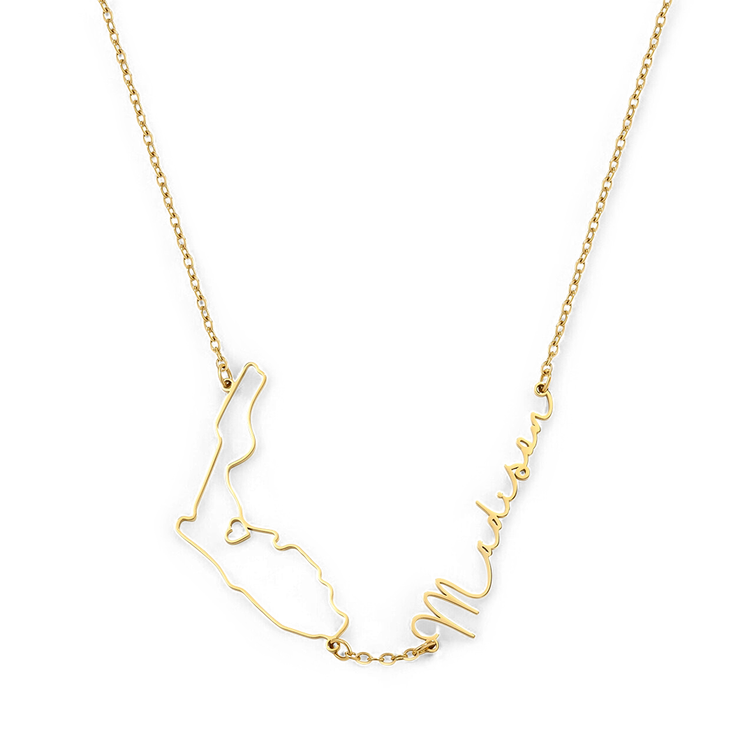 State Pride Name Necklace