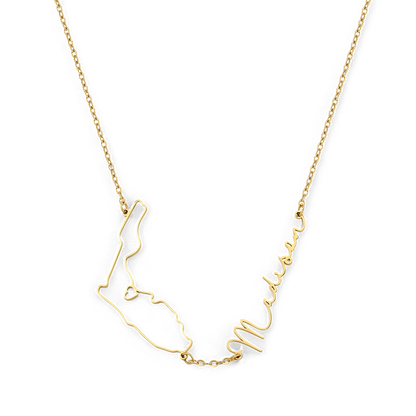 State Pride Name Necklace