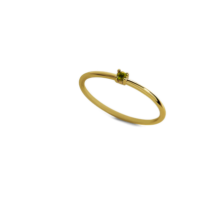 Bague empilable avec pierre de naissance super délicate
