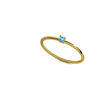 Bague empilable avec pierre de naissance super délicate