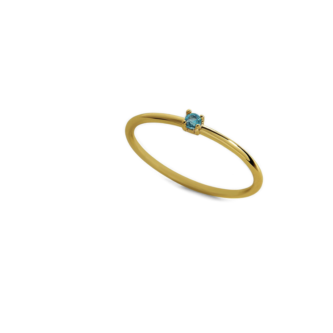Bague empilable avec pierre de naissance super délicate