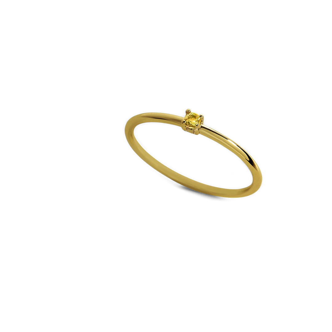 Bague empilable avec pierre de naissance super délicate