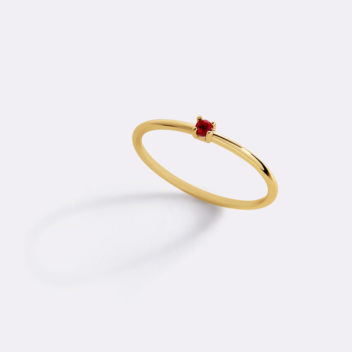 Bague empilable avec pierre de naissance super délicate
