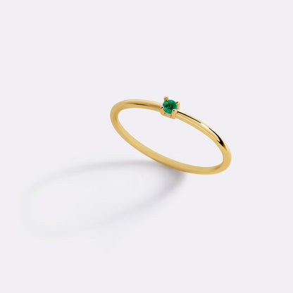 Bague empilable avec pierre de naissance super délicate