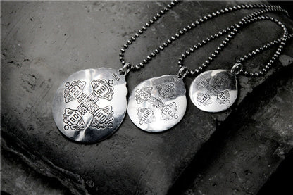 S925 Sterling Silver Jiugong Bagua Brand Pendant