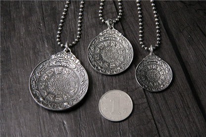 S925 Sterling Silver Jiugong Bagua Brand Pendant