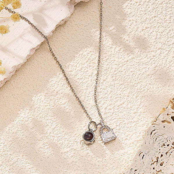 Personalisierte Fotokette mit Kristallschloss