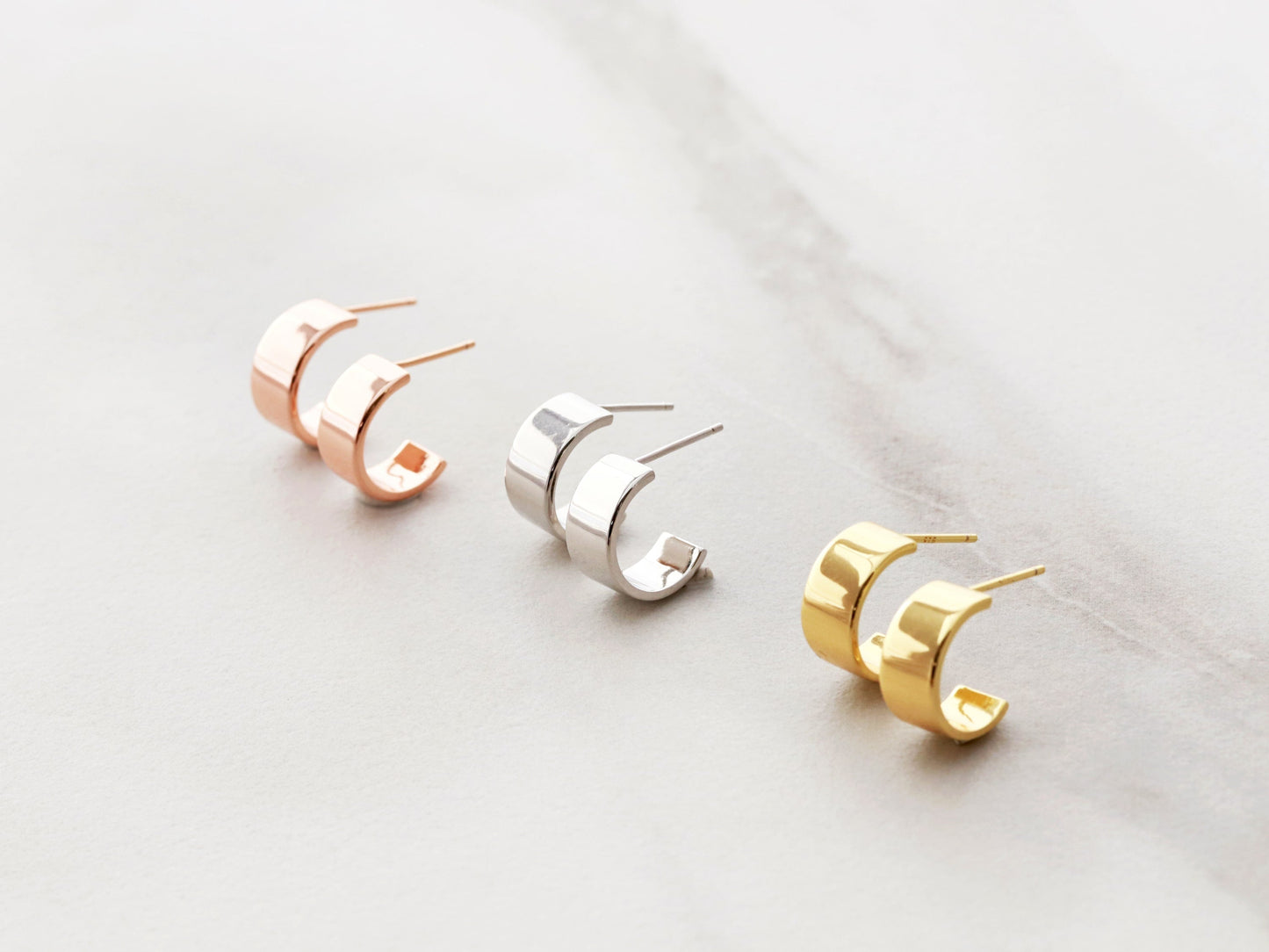 Thick Hoop Earrings