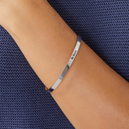 Bracelet manchette fin personnalisé