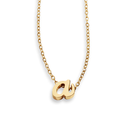 Tiny Initial Script Necklace