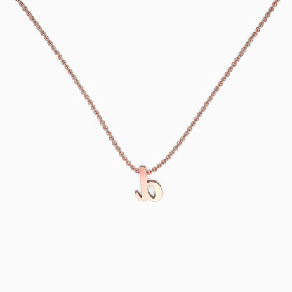 Tiny Initial Script Necklace