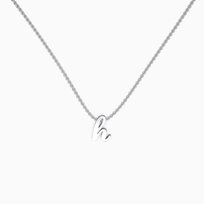 Tiny Initial Script Necklace