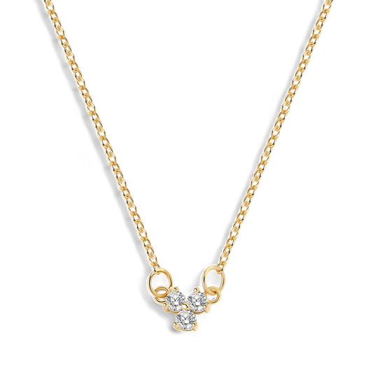 Collier avec pendentif en diamant Trinity