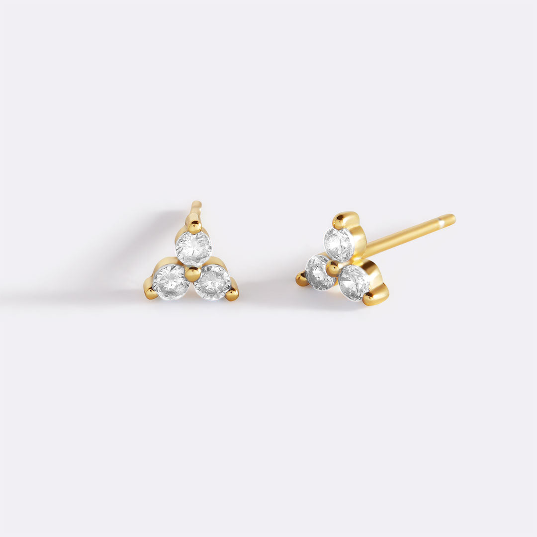 Boucles d'oreilles avec pierre de naissance Trinity