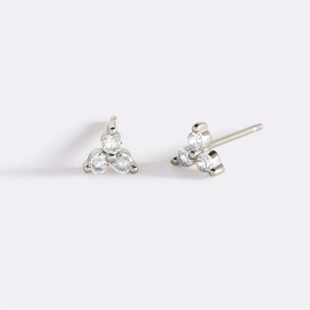 Boucles d'oreilles avec pierre de naissance Trinity