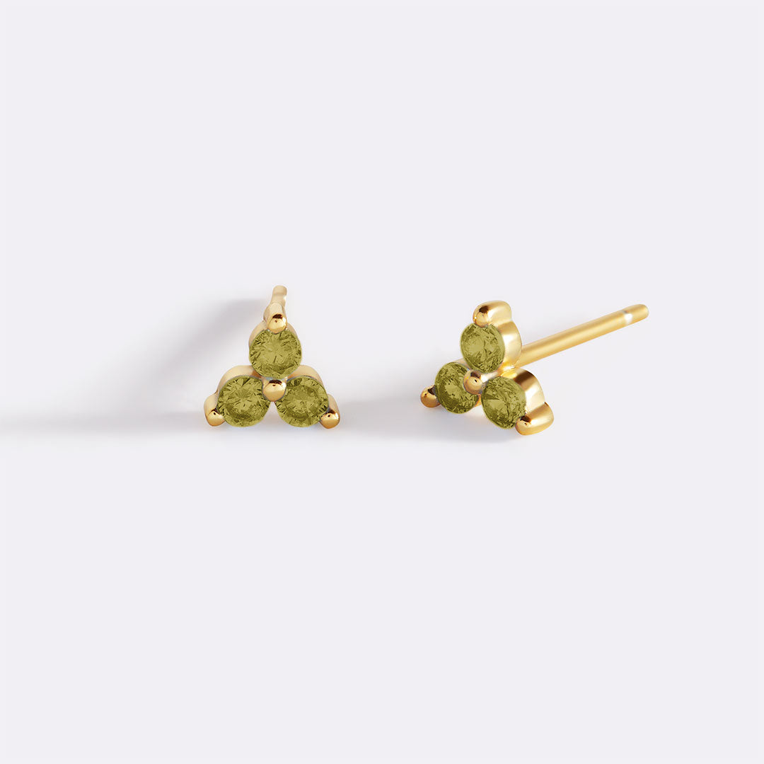 Boucles d'oreilles avec pierre de naissance Trinity