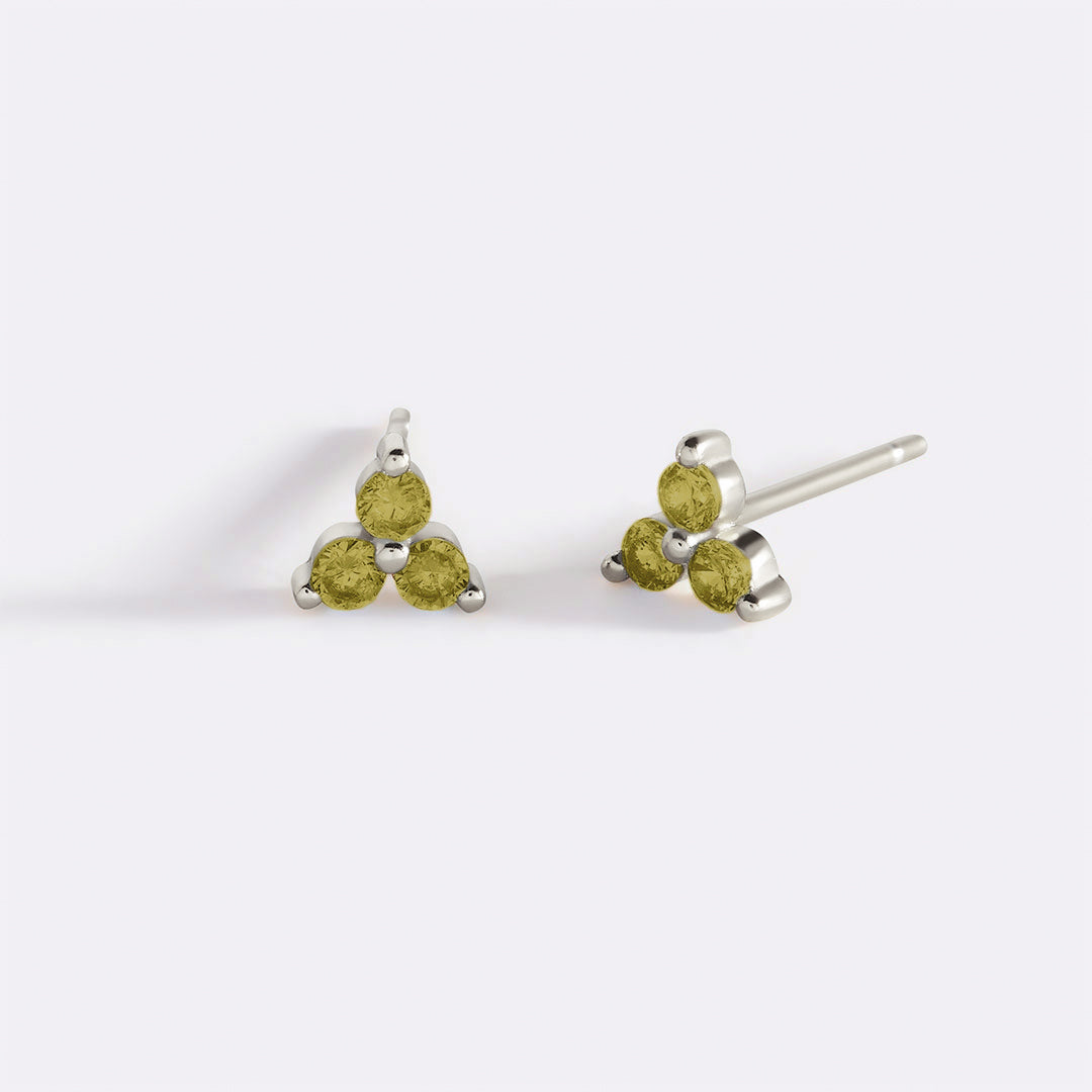 Boucles d'oreilles avec pierre de naissance Trinity