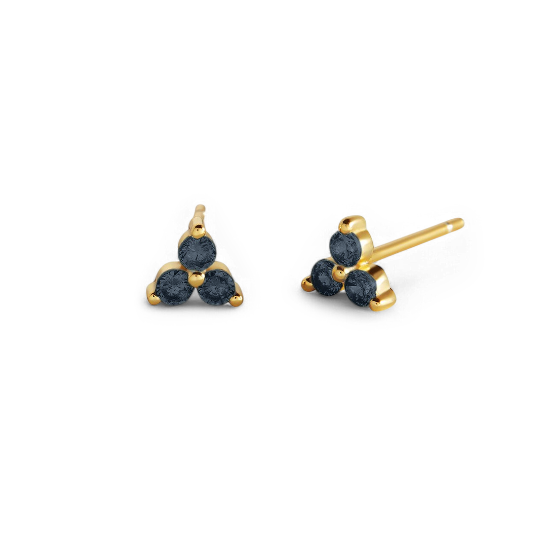 Boucles d'oreilles avec pierre de naissance Trinity