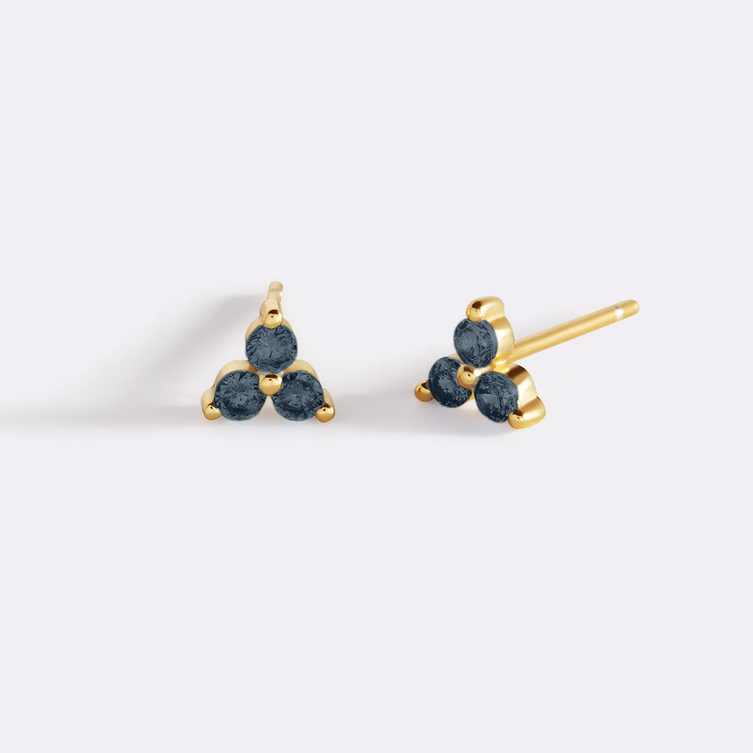 Boucles d'oreilles avec pierre de naissance Trinity