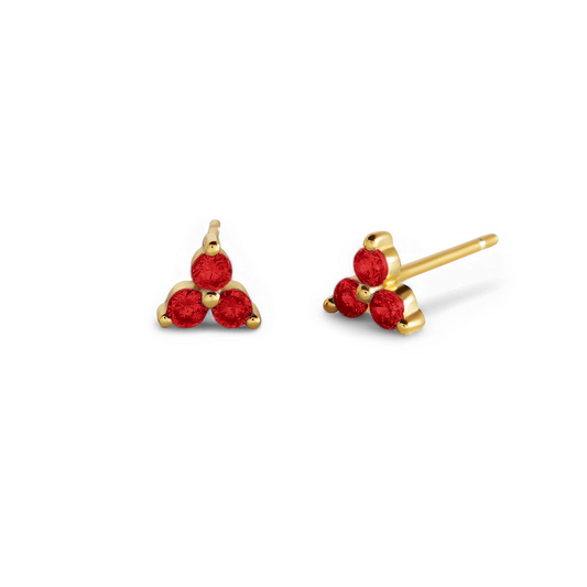Boucles d'oreilles avec pierre de naissance Trinity