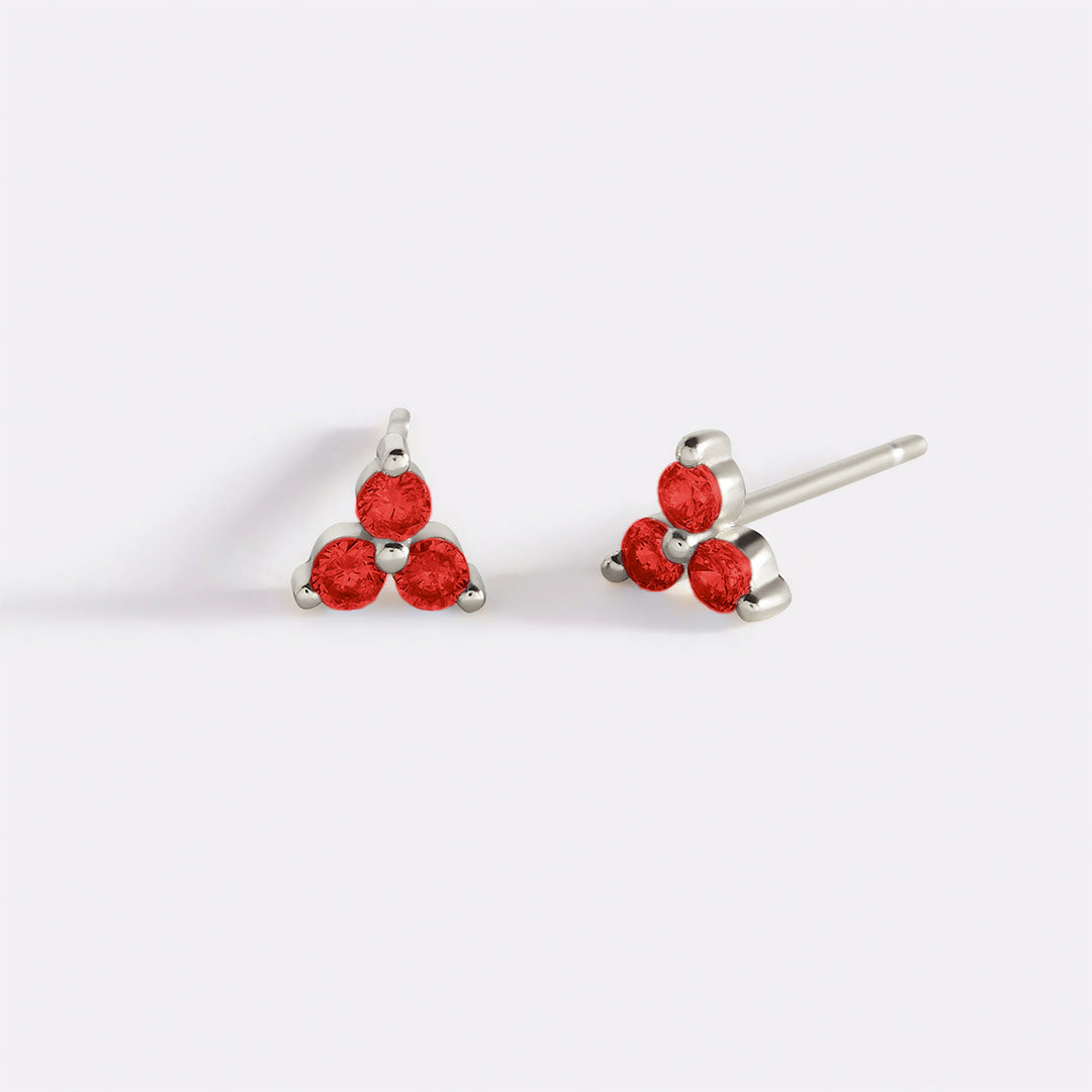 Boucles d'oreilles avec pierre de naissance Trinity