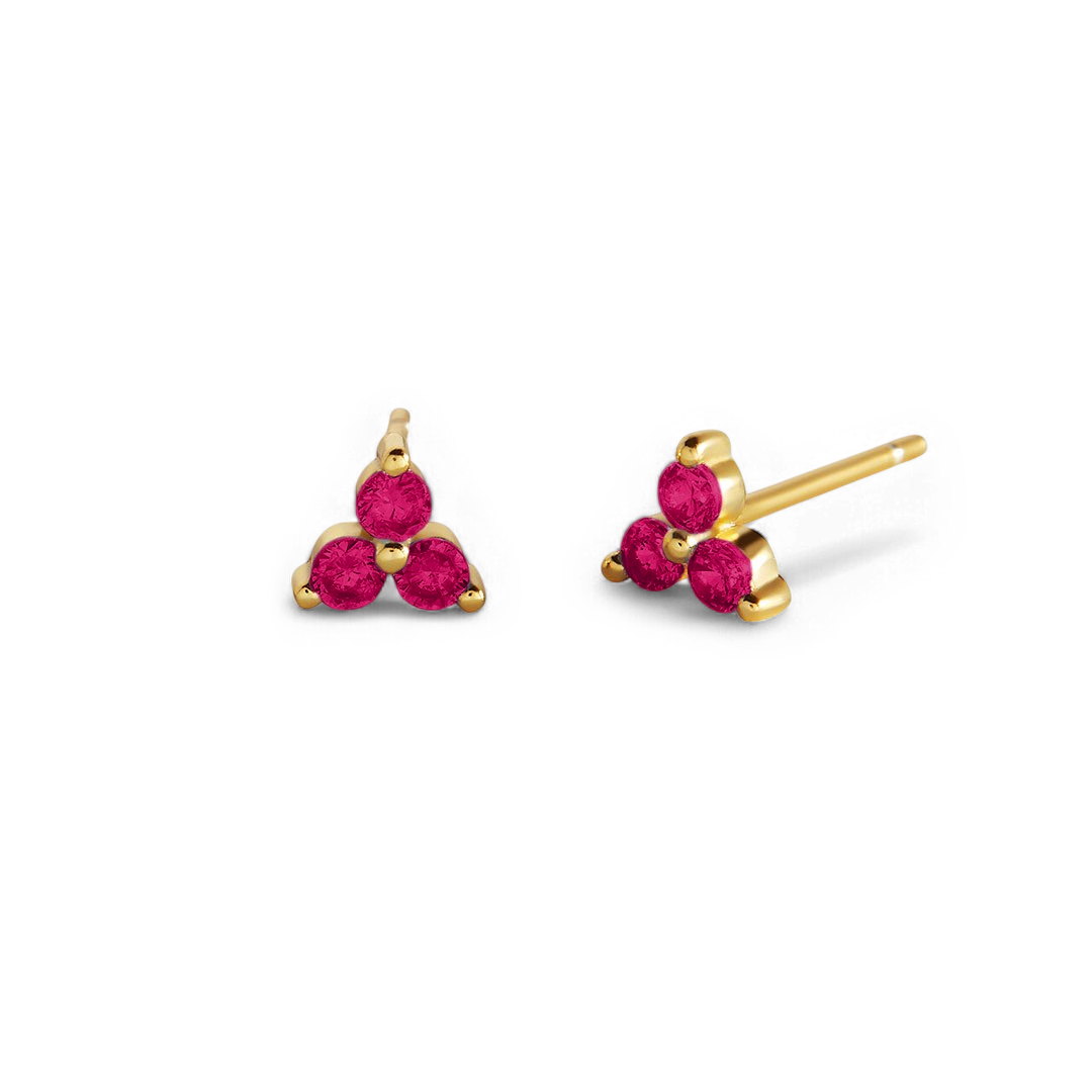 Boucles d'oreilles avec pierre de naissance Trinity