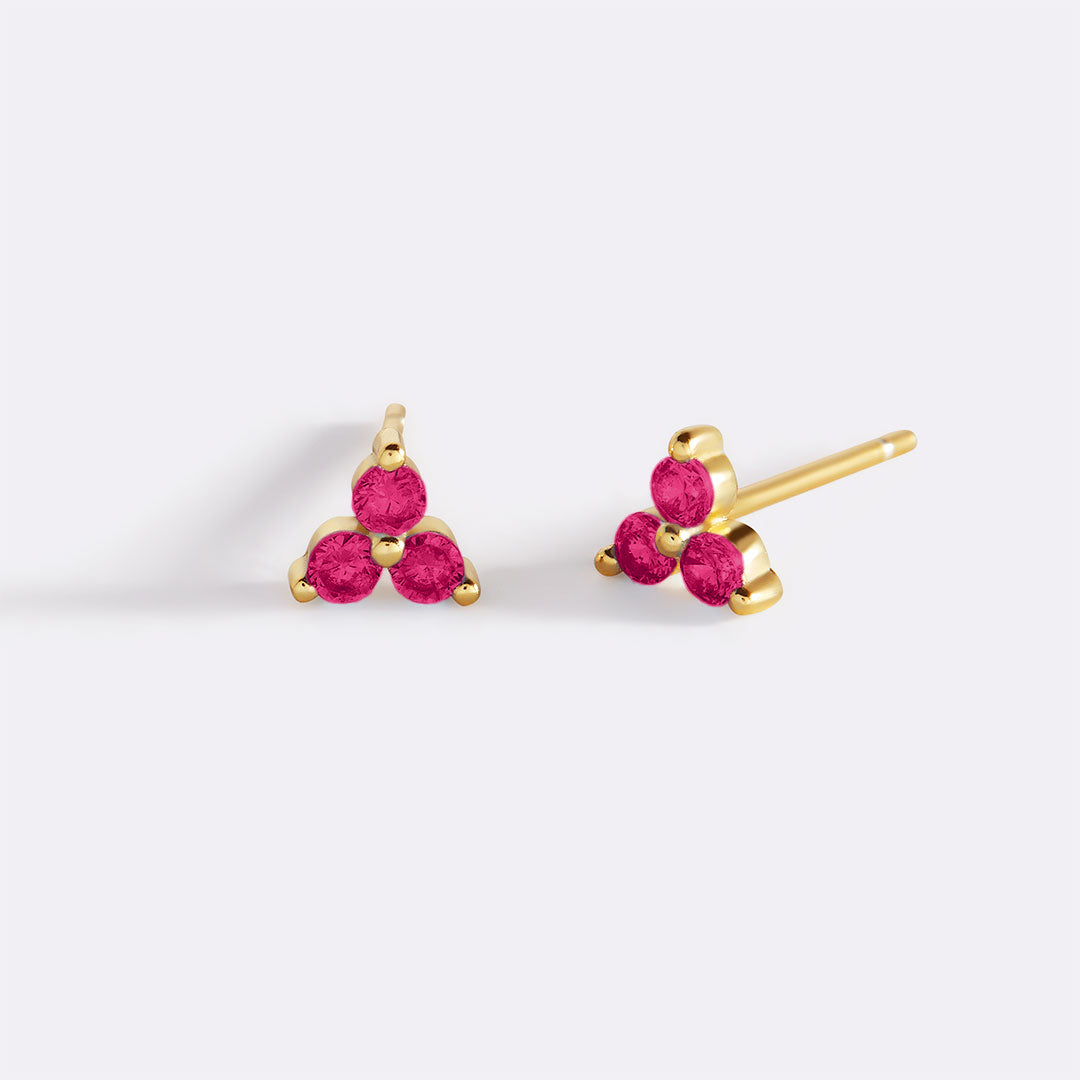 Boucles d'oreilles avec pierre de naissance Trinity