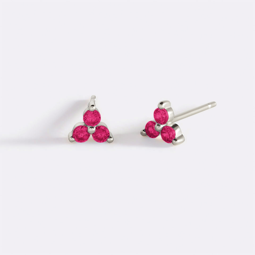 Boucles d'oreilles avec pierre de naissance Trinity