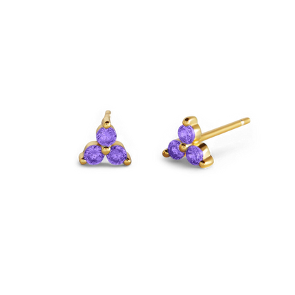 Boucles d'oreilles avec pierre de naissance Trinity