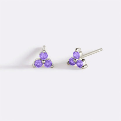 Boucles d'oreilles avec pierre de naissance Trinity