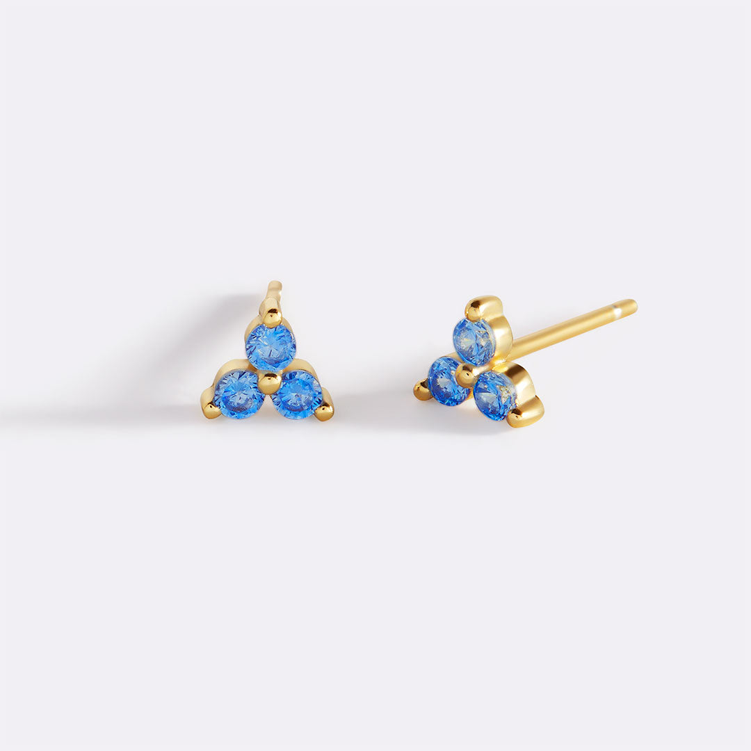 Boucles d'oreilles avec pierre de naissance Trinity